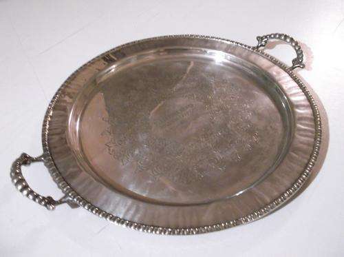 Silver Plate on Copper Tray by IMP Salisbury, Rhodesia