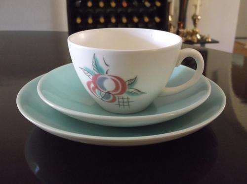 Stunning! Vintage Poole of England Tea Trio, 1955-67