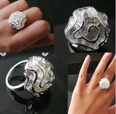 925 SILVER PL SMALL ROSE RING SIZE 7