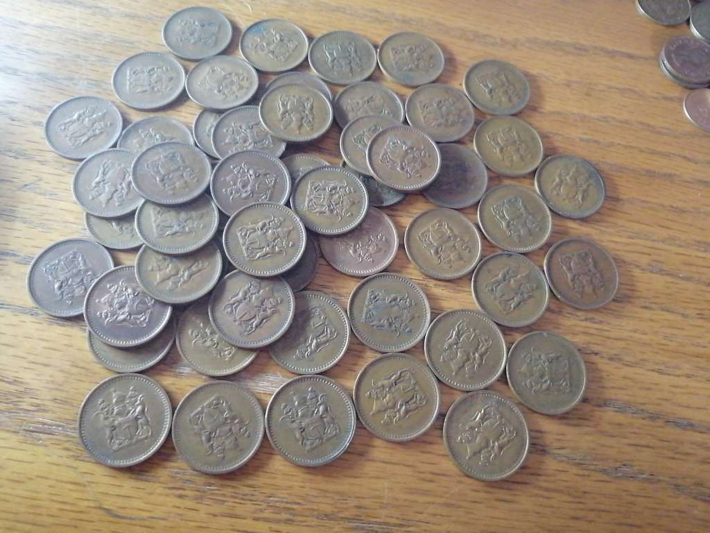 Mix of Rhodesia 1c coins. (52 coins)