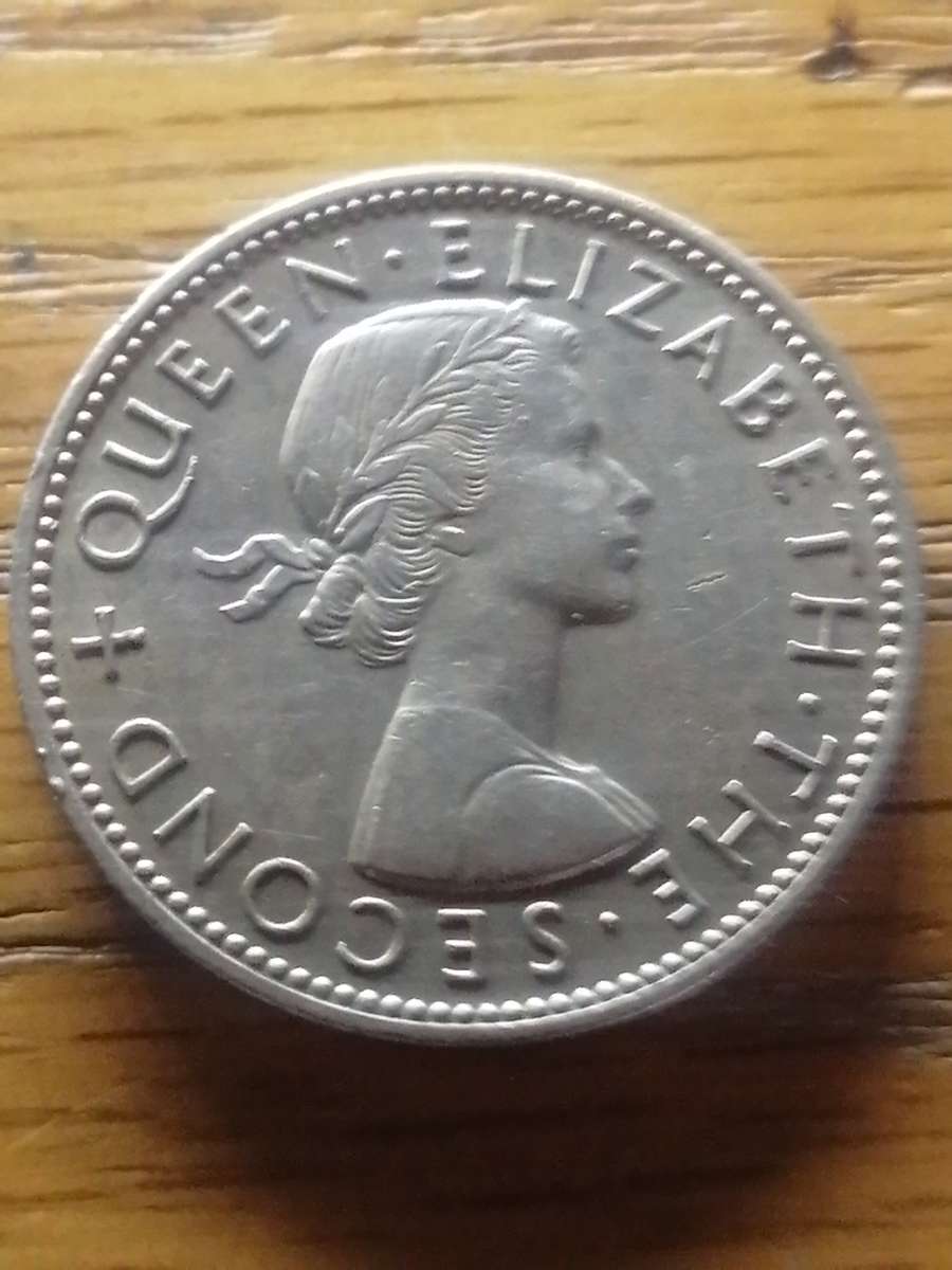 Rare 1957 Rhodesia&Nyasaland two shillings coin