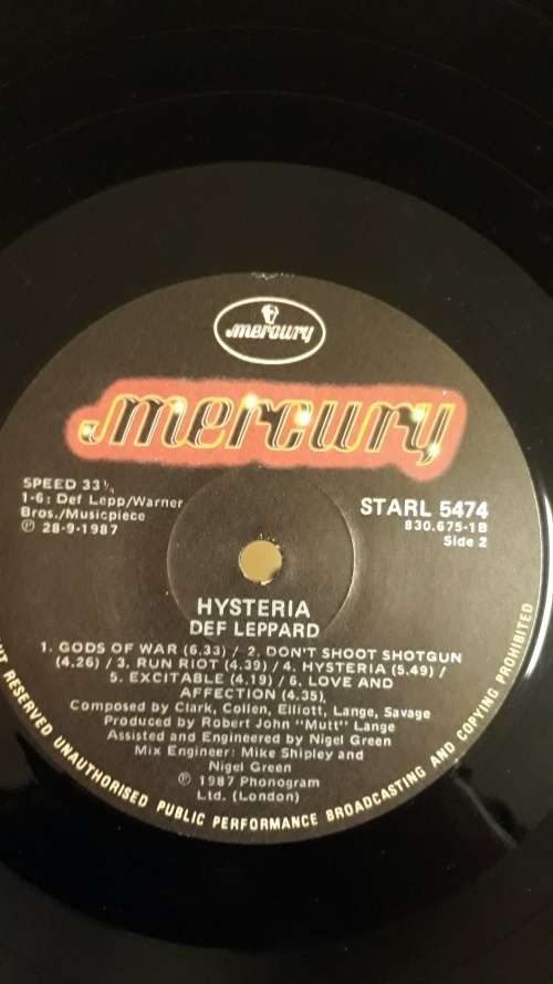 DEF LEPPARD -HYSTERIA (VINYL)