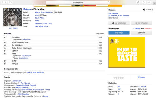 PRINCE - DIRTY MIND (VINYL)