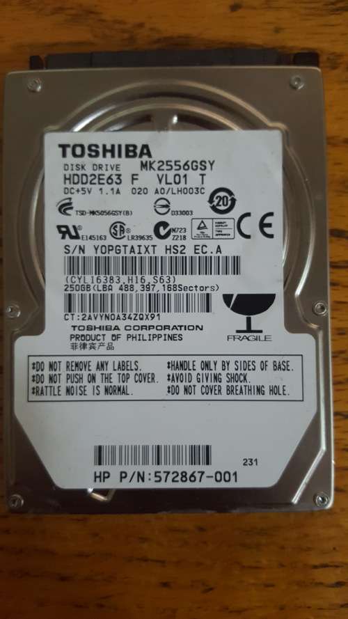 Toshiba 250GB sata