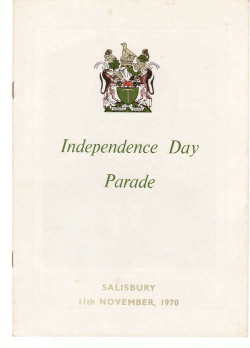 RHODESIA INDEPENDENCE PARADE PROGRAM NOV. 1970