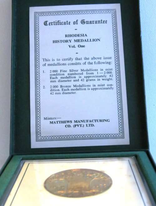 RHODESIAN HISTORY MEDALLION - VOLUME ONE - BRONZE