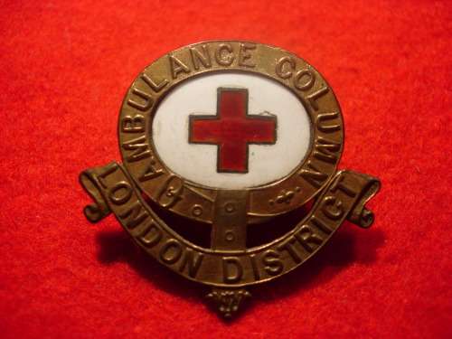 BRITISH - WW1 - LONDON DISTRICT AMBULANCE COLUMN  1915 - 1919