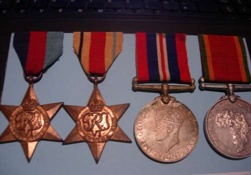 SOUTH AFRICAN GROUP OF FOUR MEDALS - NAMED