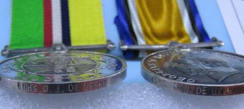 ANGLO - BOERE OORLOG MEDAL 1899-1902 + WW1 WAR MEDAL