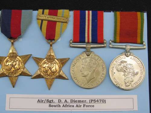 WW2 - SOUTH AFRICAN GROUP (4) + North Africa 1942-43 Clasp