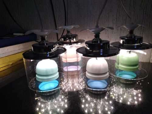 Led Pastel Colour chandelier with 3 light settings