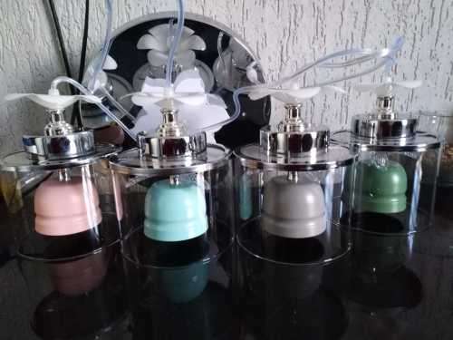 Led Pastel Colour chandelier with 3 light settings