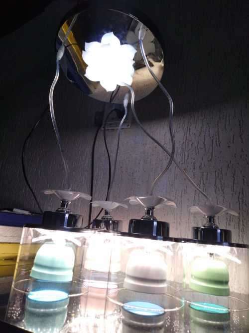 Led Pastel Colour chandelier with 3 light settings