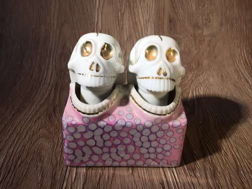 Vintage Skull Nodder Salt and Pepper Shakers - Japan