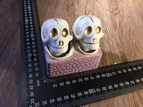 Vintage Skull Nodder Salt and Pepper Shakers - Japan