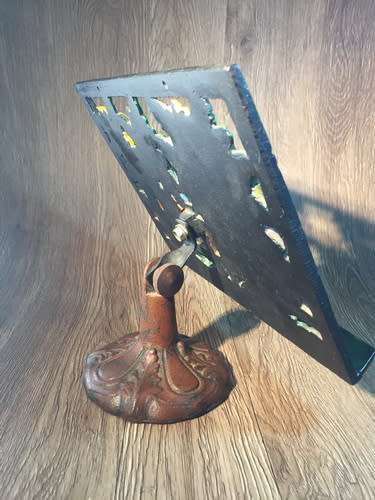 Cast Iron Recipe Book Stand - Sunflowers & Chickens