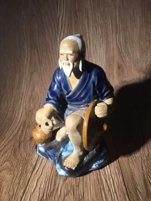 Highly Detailed Chinese Mudman Fisherman Figure