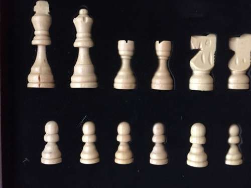 Wooden Chess Set with Wine Box & Wine Accessories