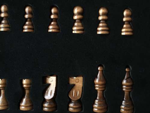 Wooden Chess Set with Wine Box & Wine Accessories