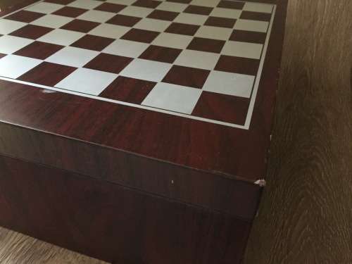 Wooden Chess Set with Wine Box & Wine Accessories