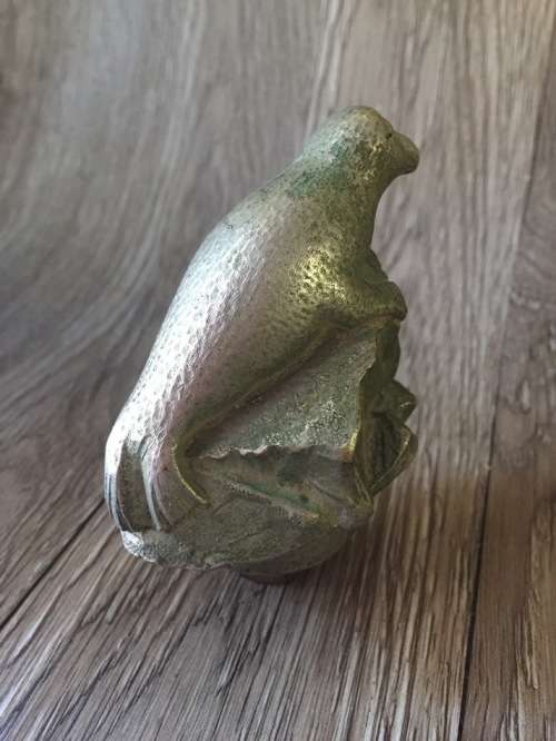 Vintage Car Hood Ornament of Seal on Rock