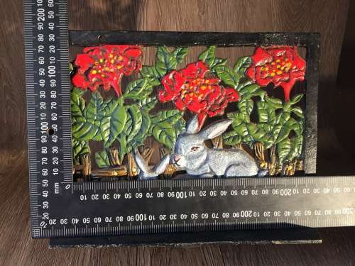 Cast Iron Cook Book Stand with Rabbit Design