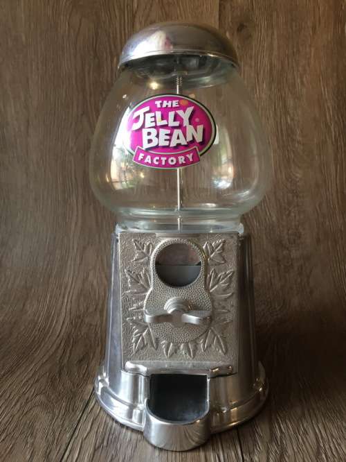 Jelly Bean Dispenser, Metal & Glass (Boxed)