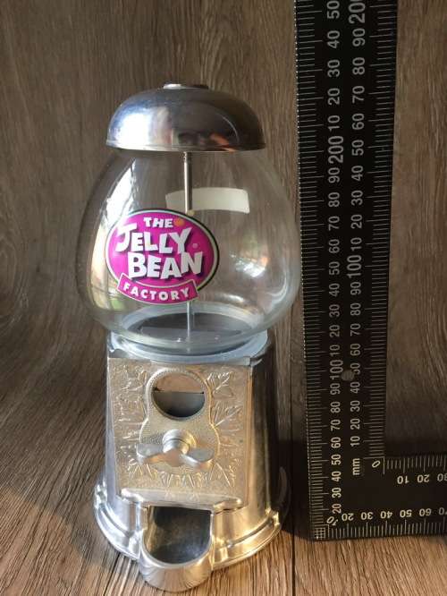 Jelly Bean Dispenser, Metal & Glass (Boxed)