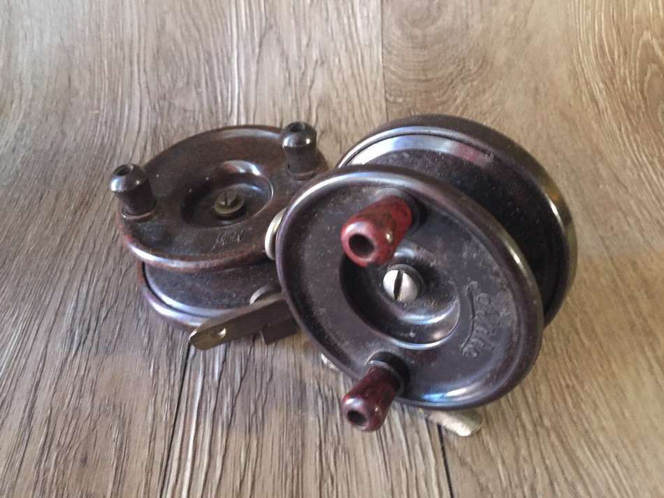 Pair of Vintage Bakelite Fishing Reels, Working