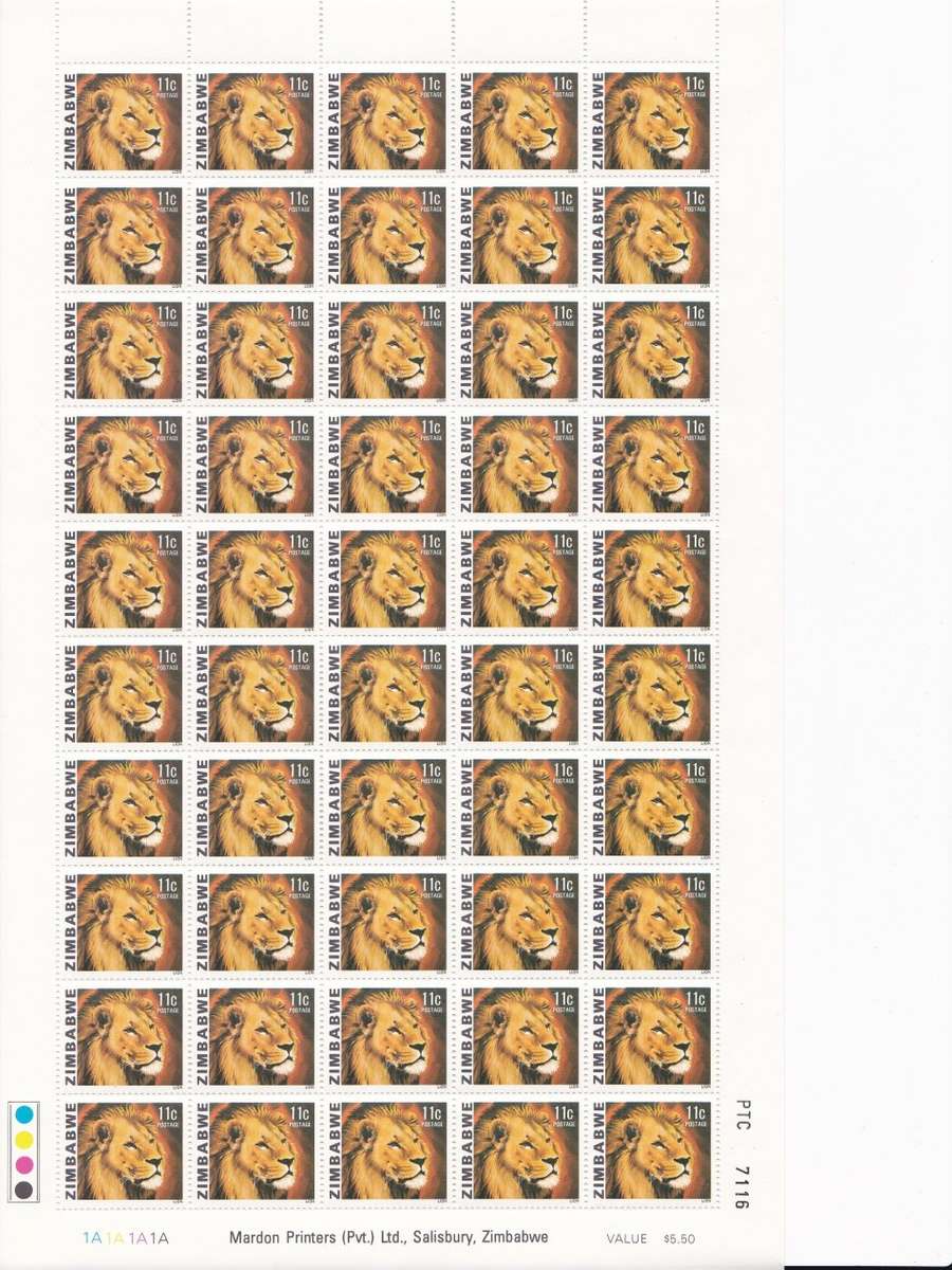 Zimbabwe 1980 issue, 15 Full sheets 1c to Z$2.00