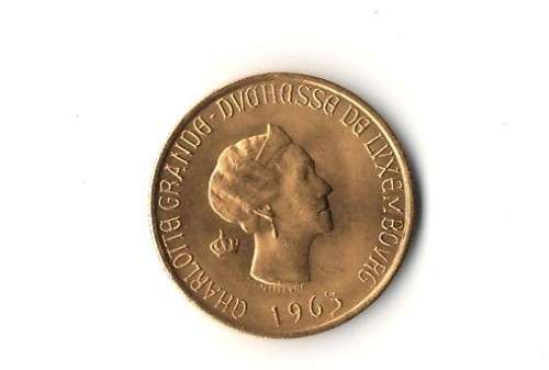 Rare Gold coin! 1963 20 Franc 100th anniversary of grand Duchess of Luxembourg