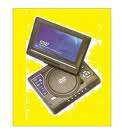 7.5 " Portable Swivel DvD with TFT LCD Screen / TV Player