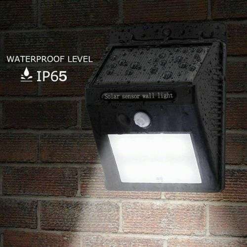 SQI. 25 Led Solar Powered LED Wall Light + PIR Sensor+Night Sensor Pack 6