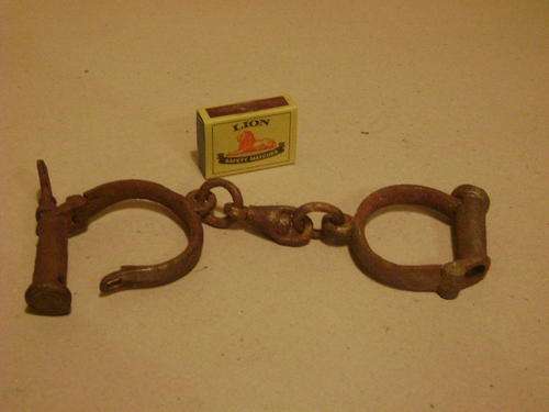 HANDCUFFS - Rare Child sized  VERY OLD