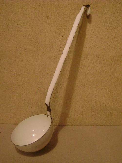 ENAMEL - OLD SOUP LADLE