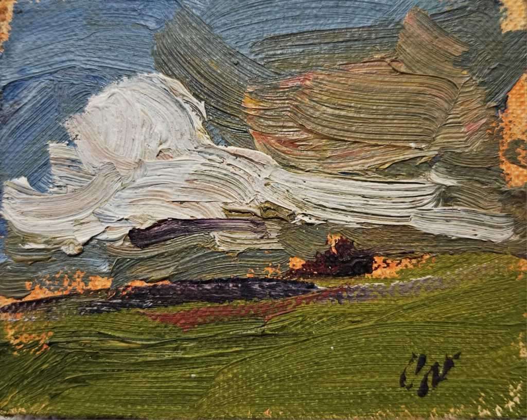 Corne Weideman (Mini collection 8x10 cm) Oil on canvas  (New Year special) Not Framed (very rare)