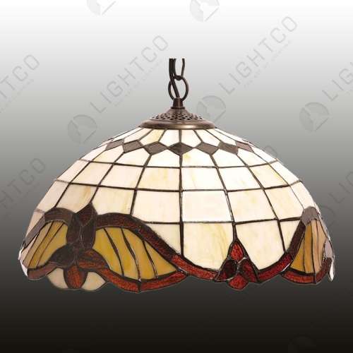 Tiffany Stained Glass Round Down Facing