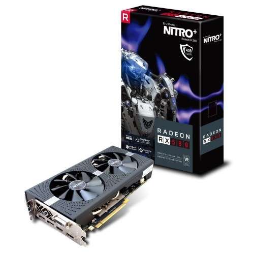 Sapphire rX-580 - Nitro+ edition - 4Gb Oc edition with nitro glow RGB LED + aluminium backplate