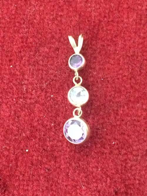9ct Amethyst and Topaz teardrop!!!!