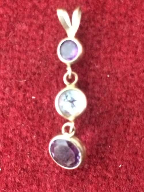 9ct Amethyst and Topaz teardrop!!!!