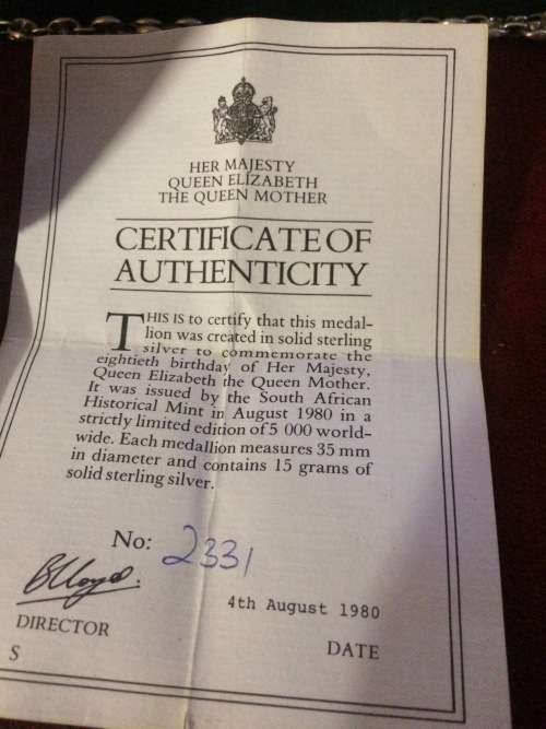 CRAZY R1!!! 1980 sterling silver queens b-day