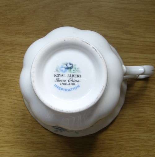 ROYAL ALBERT--CUP and SAUCER--`INSPIRATION`