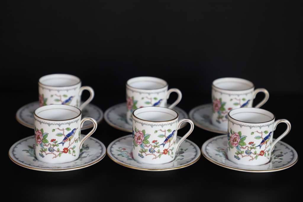 Aynsley -china- demitasse trios--PEMBROKE pattern