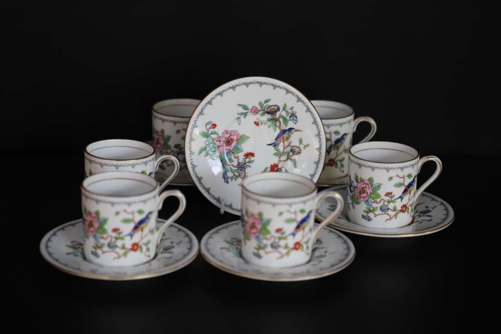 Aynsley -china- demitasse trios--PEMBROKE pattern