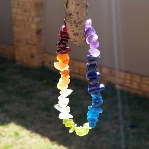 CHAKRA BALANCING BRACELET - Garnet, Carnelian, Citrine, Peridot, Apatite, Lapis Lazuli, Amethyst