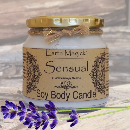 Natural Soy Body Candle: Sensual - Earth Magick (250ml)