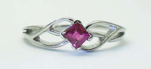 CSJ - Genuine Ruby 0.26ct Ring in 925 Sterling Silver Size 5 / J1/2