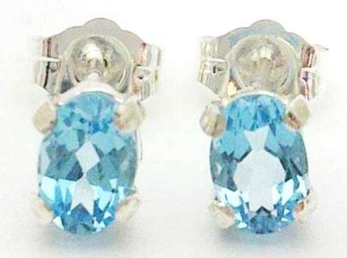 1.15ct SWISS TOPAZ Earrings in Sterling Silver