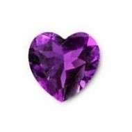 0.510ct Natural AMETHYST Heart 6mm
