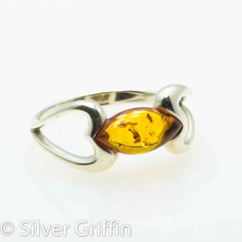 BALTIC AMBER,925 SILVER RING, SIZE 8 1/2 IMPORTED FROM EUROPE